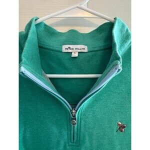 Peter Millar Crown Comfort Quarter-Zip MS20K40 Green Large Old Edwards Club